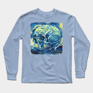 The Skull Van Gogh Style Long Sleeve T-Shirt